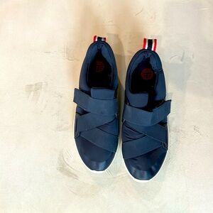 Tory Burch neoprene blue sneakers